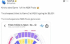 NBA总决赛史上最贵！尼克斯这是天价票啊！